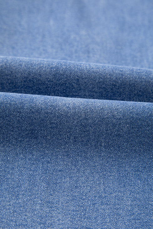 Raw Hem Unique Cuff High Rise Straight Loose Jeans